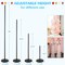 Balloon Column Stand Kit Set of 2, 1.3ft-5ft Adjustable Metal Pillar Balloon Stand with Base for Floor and Table Centerpieces for Birthday Party Wedding Christmas Halloween Decorations Black